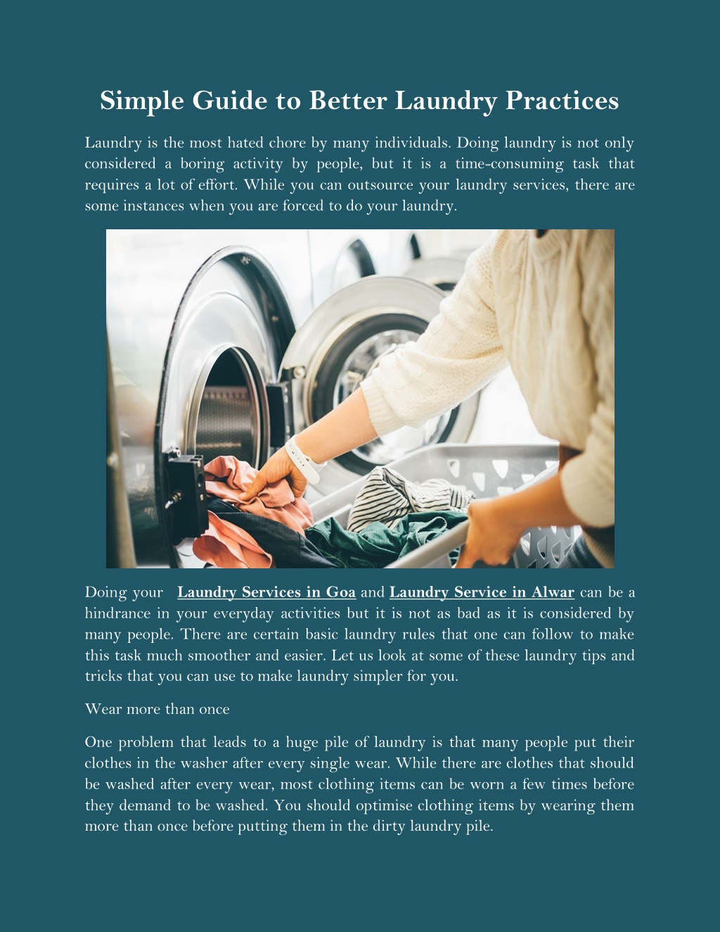 PPT Simple Guide to Better Laundry Practices PowerPoint Presentation