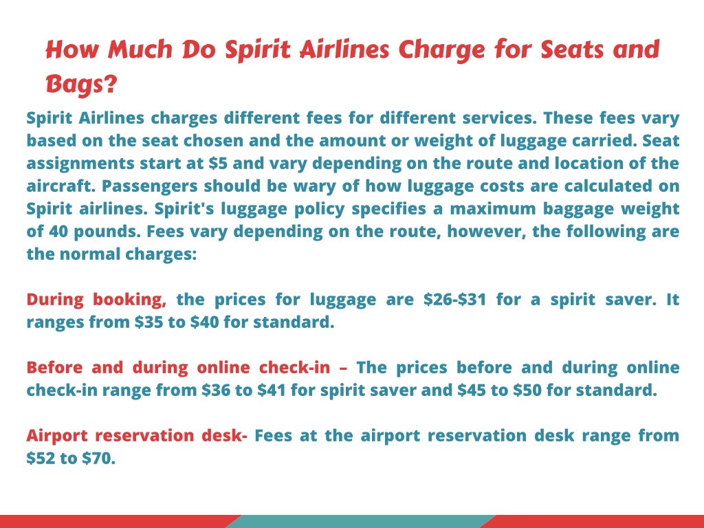 how much does spirit airlines charge for seat assignments