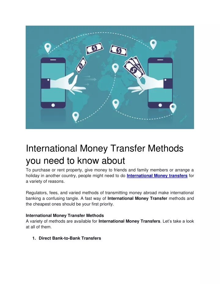 PPT - International Money Transfer Methods You Need To Know About ...