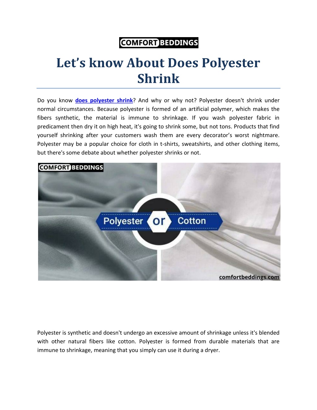 PPT - Let’s know About Does Polyester Shrink PowerPoint Presentation ...