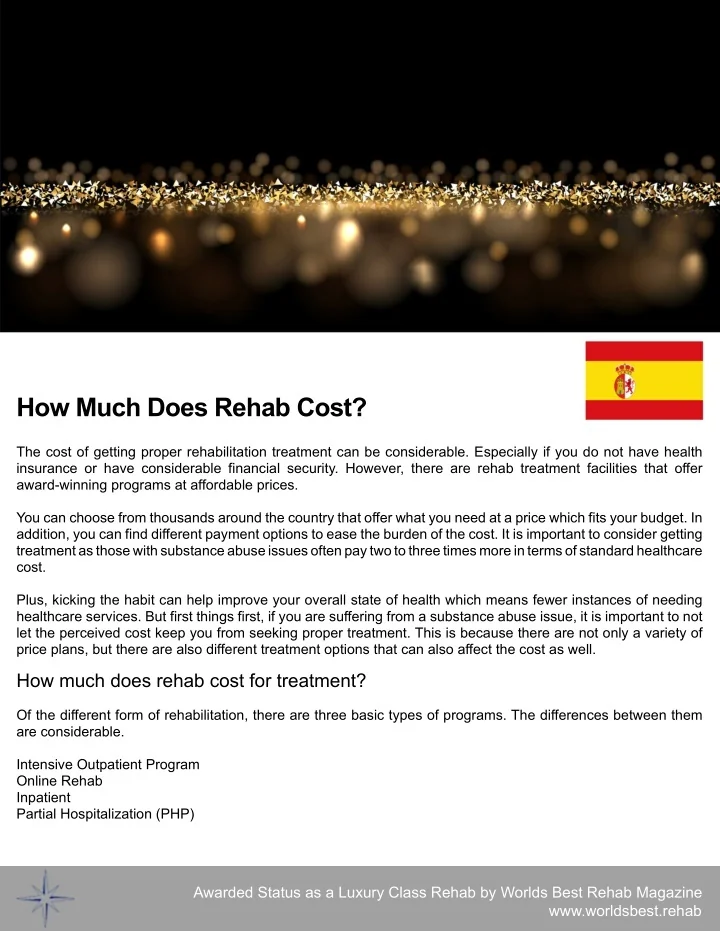 PPT What is the Cost of Rehab PowerPoint Presentation, free download