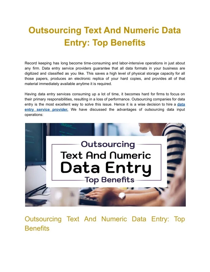PPT Outsourcing Text And Numeric Data Entry_ Top Benefits.docx