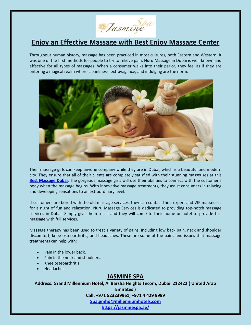 PPT - Enjoy an Effective Massage with Best Enjoy Massage Center PowerPoint  Presentation - ID:11082825