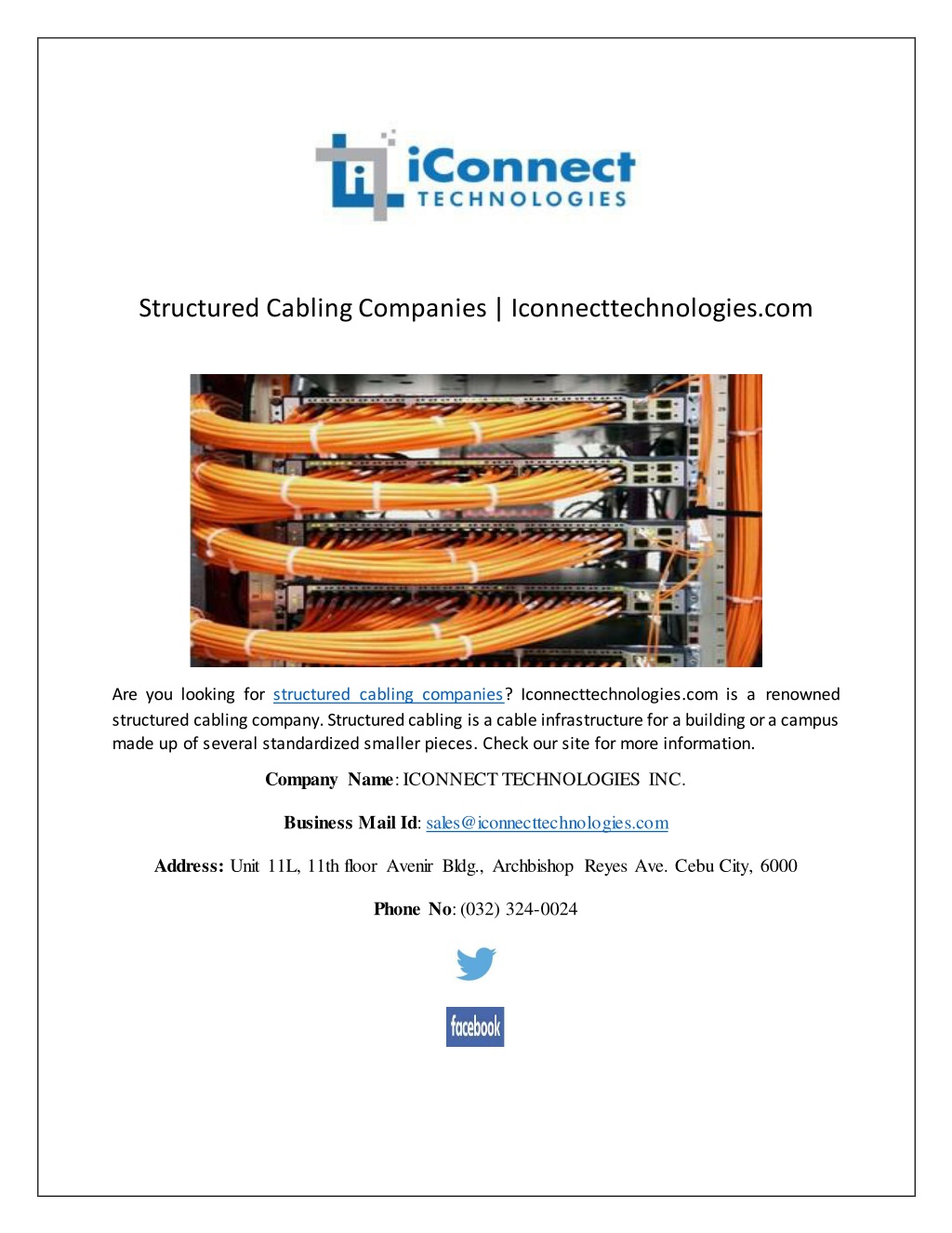 PPT - Structured Cabling Companies | Iconnecttechnologies.com ...