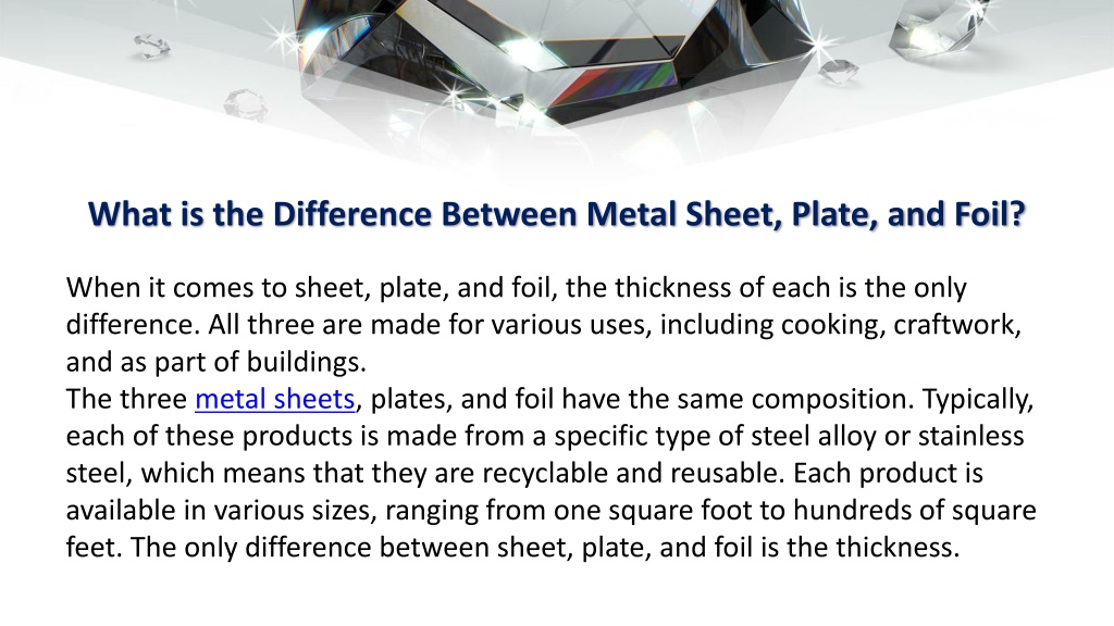 PPT What is the Difference Between Metal Sheet, Plate, and Foil