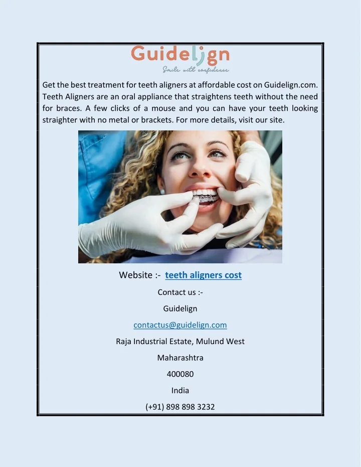 PPT - Teeth Aligners Cost | Guidelign.com PowerPoint ...