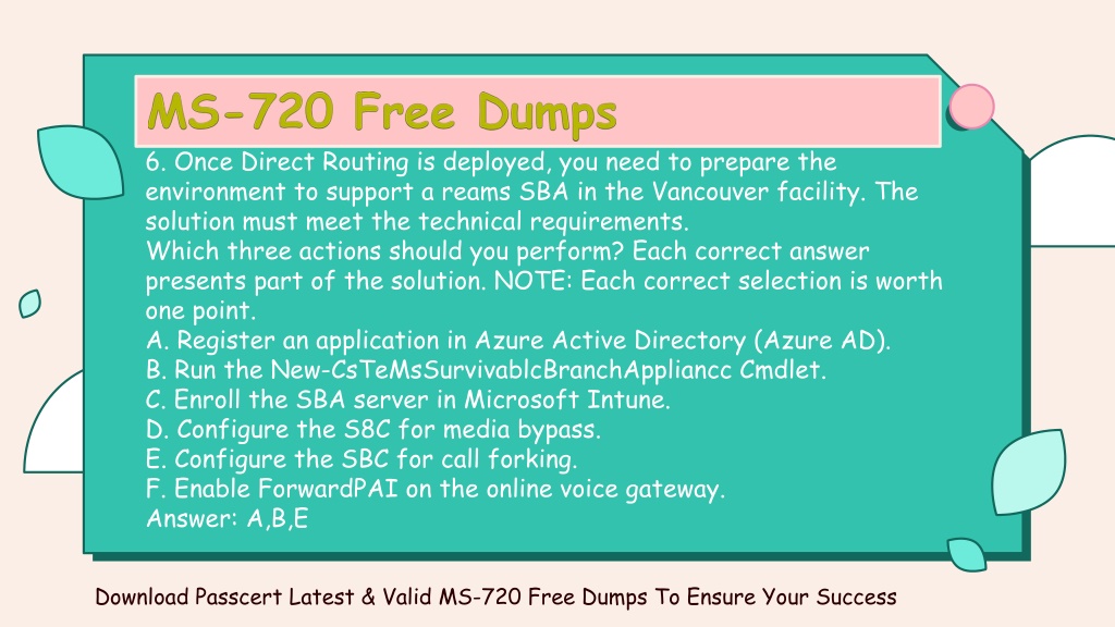 MS-720 Valid Test Pattern