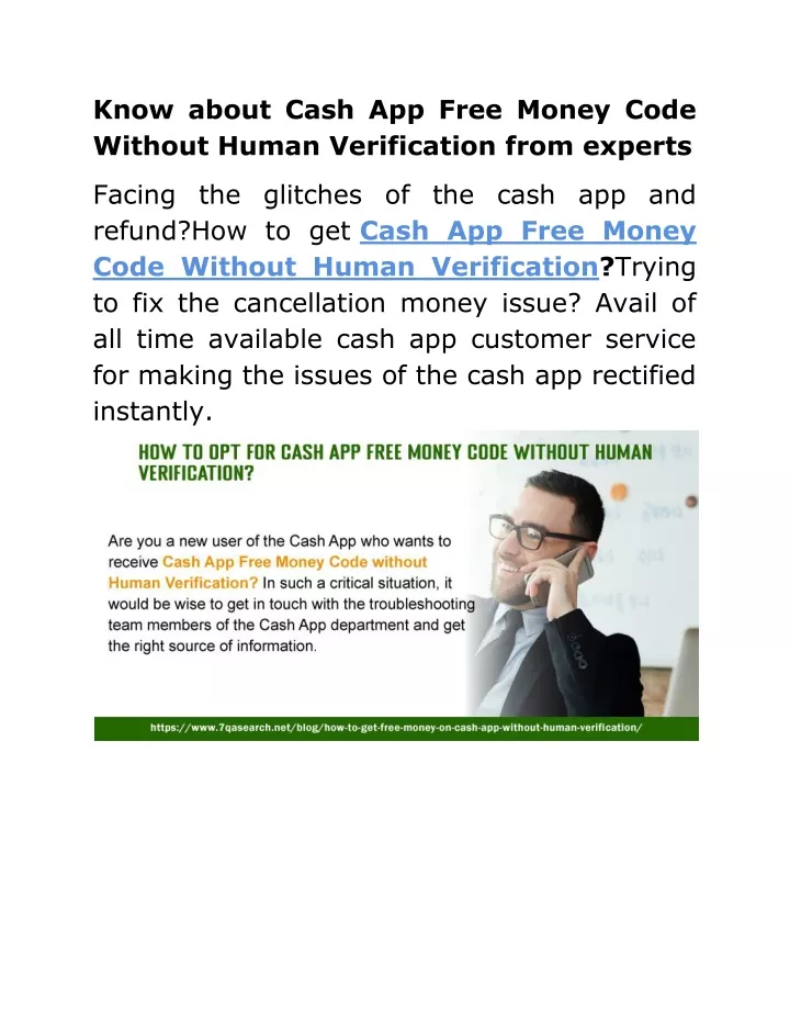 Free cash app money without human verification Idea