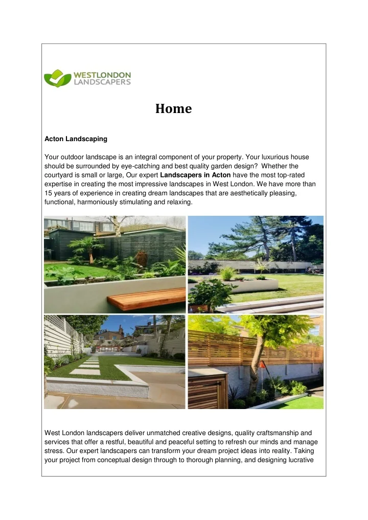 PPT Acton Landscaping PowerPoint Presentation, free download ID