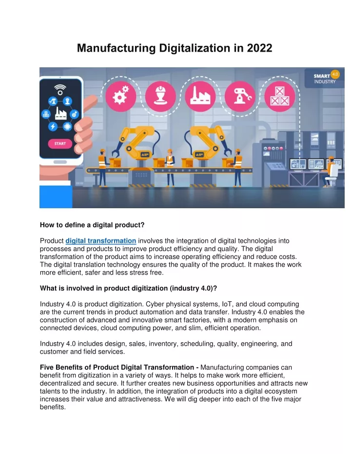 Ppt Manufacturing Digitalization In 2022 Powerpoint Presentation