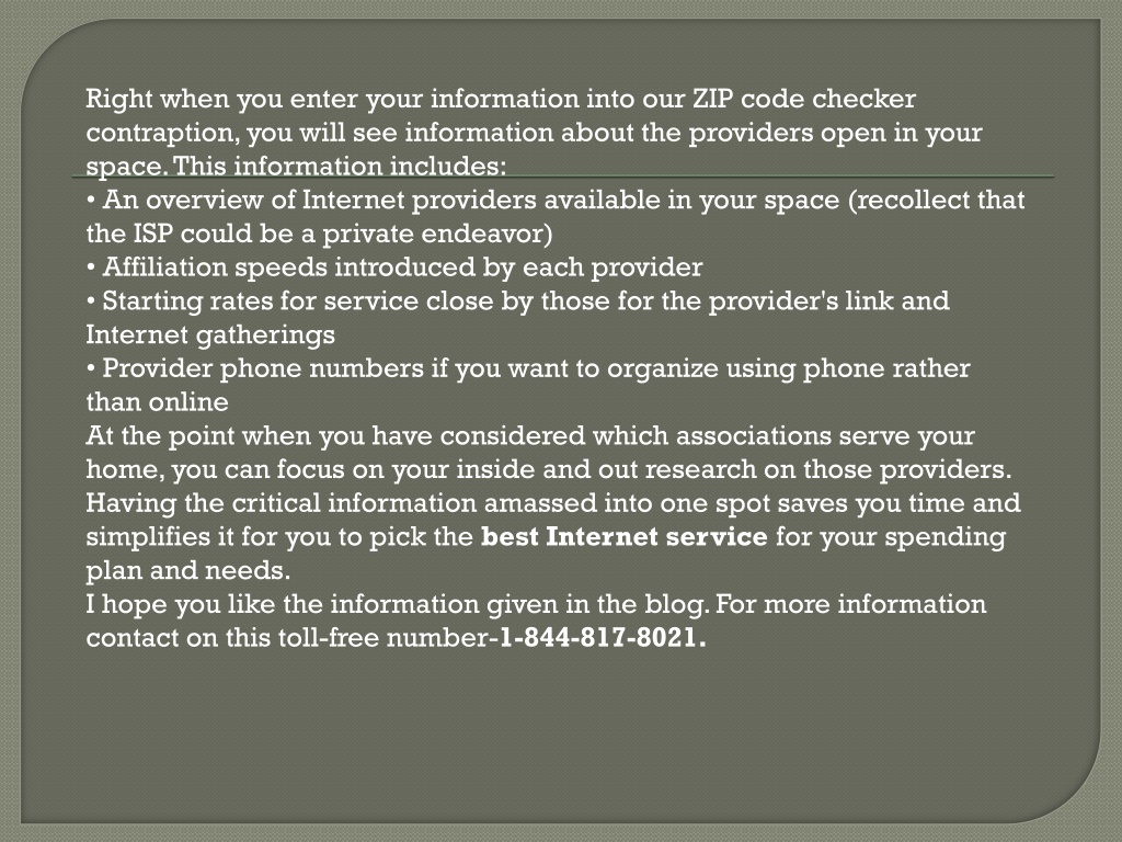 Ppt Internet Providers By Zip Code Powerpoint Presentation Free Download Id11091404 