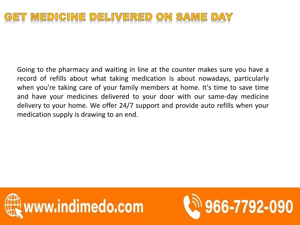 PPT Fastest Medicine Delivery in Delhi PowerPoint Presentation, free