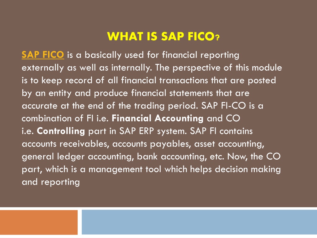 PPT - SAP Fico Full Course With SAP Fico Online Tutorials |SAP Fico For ...