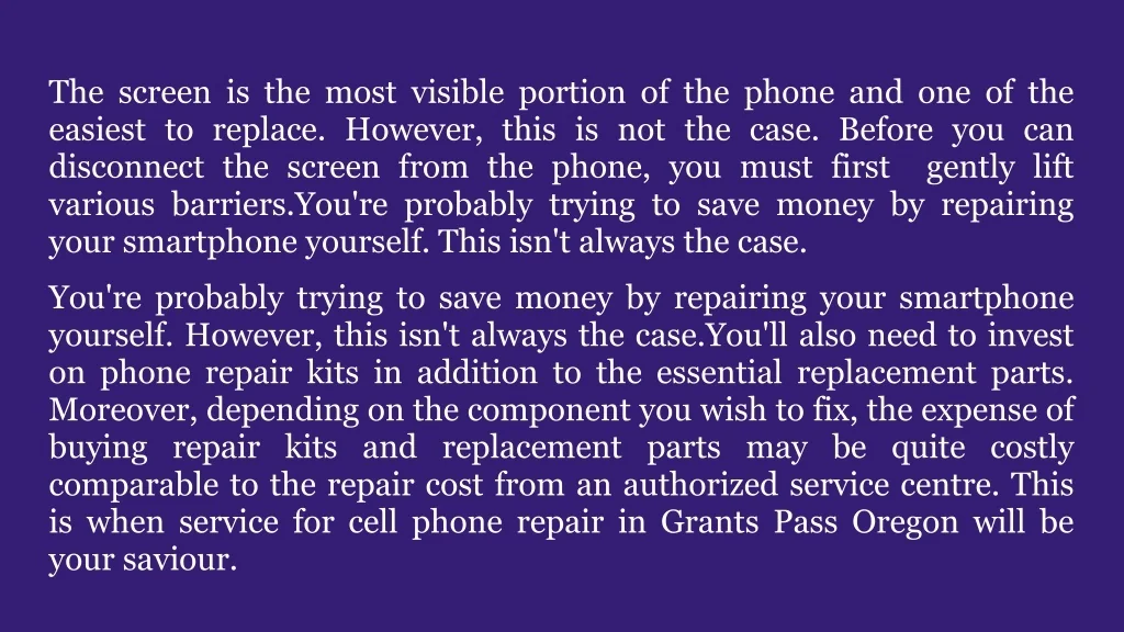 PPT Cell Phone Repair Grants Pass Oregon PowerPoint Presentation, free download ID11091537