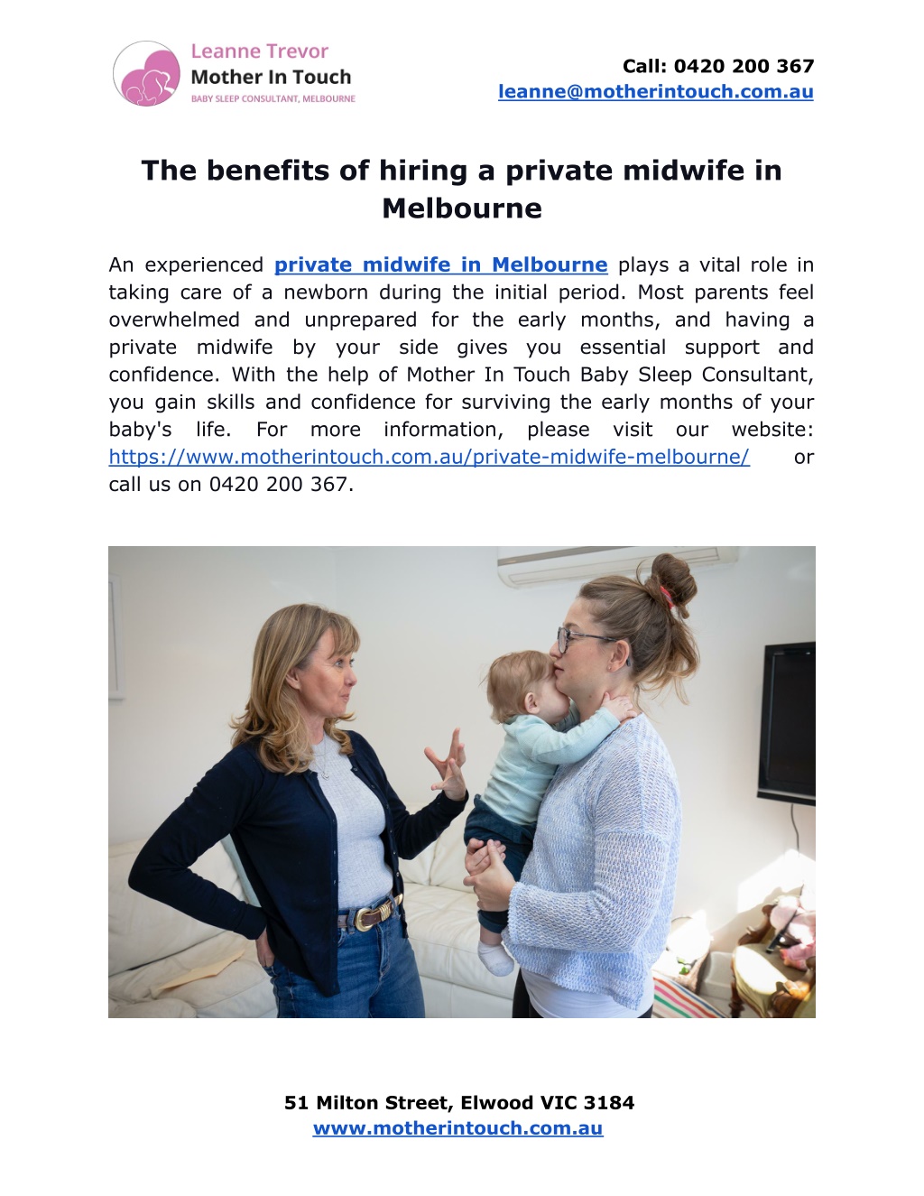 PPT - The benefits of hiring a private midwife in Melbourne PowerPoint ...