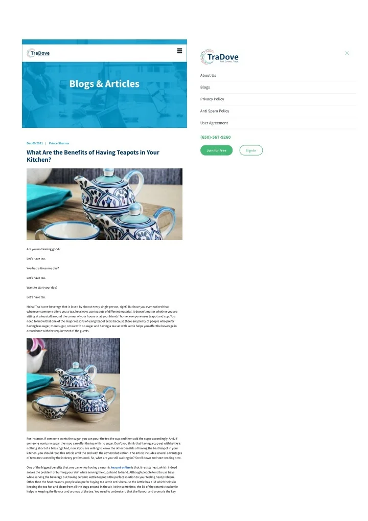 PPT What Are the Benefits of Having Teapots in Your Kitchen