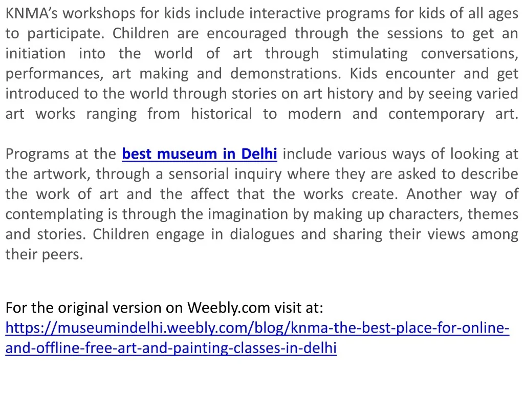 PPT - KNMA the Best Place for Online and Offline Free Art and Painting ...