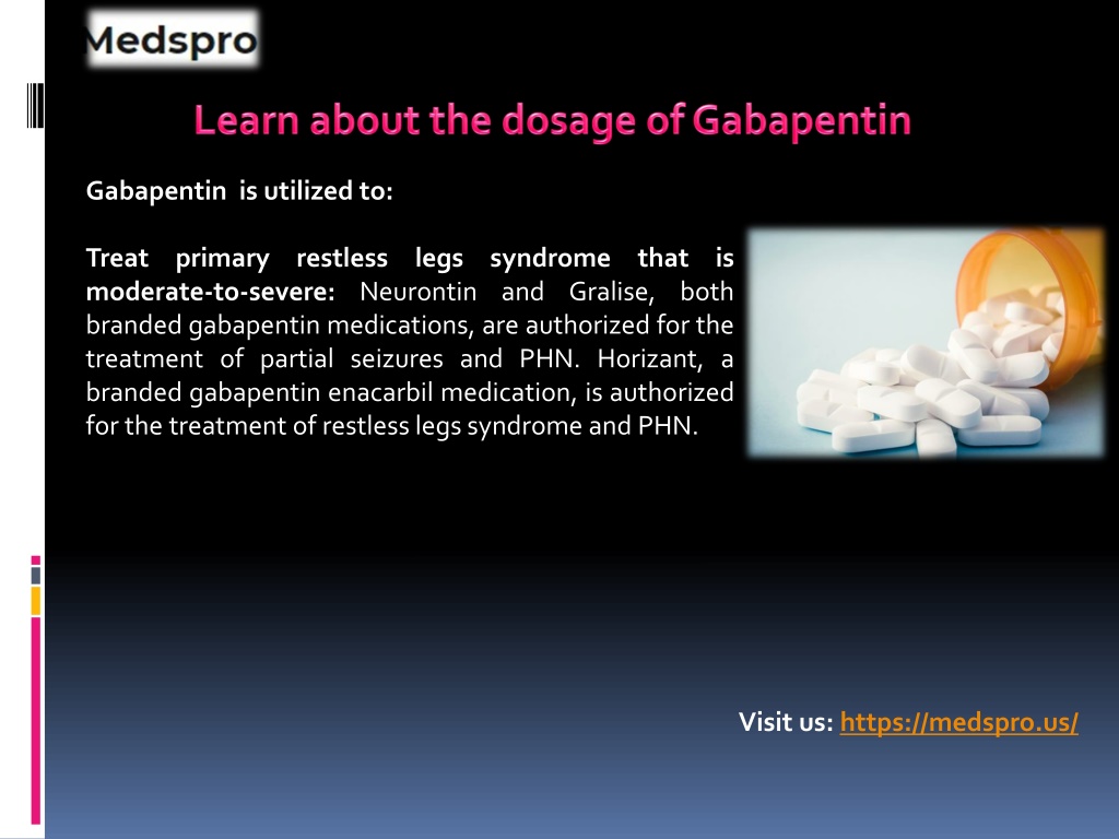 dosage of gabapentin for restless legs