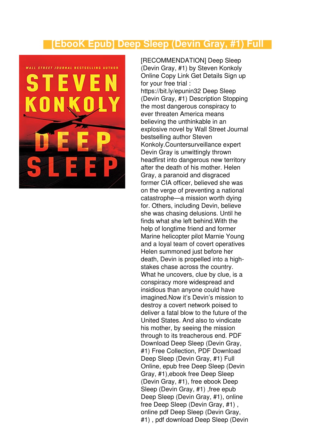 deep sleep by steven konkoly