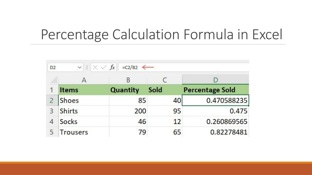 PPT - Percentage Calculation Formula in Excel PowerPoint Presentation ...