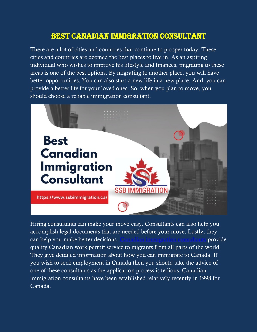 Ppt Best Canadian Immigration Consultant Powerpoint Presentation Free Download Id11093744 0883