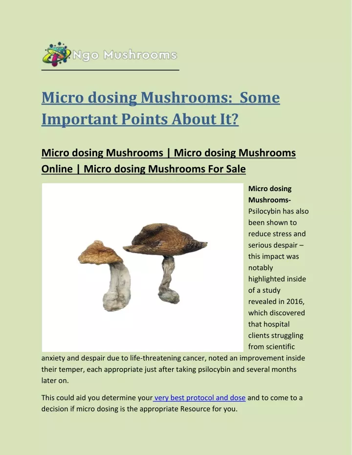 PPT - Micro dosing Mushrooms (1) PowerPoint Presentation, free download ...