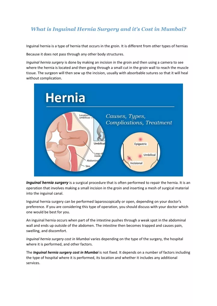 PPT - What is Inguinal Hernia Surgery and it's Cost in Mumbai ...