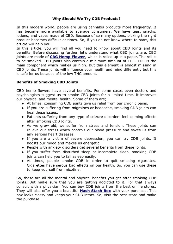 PPT Why Should We Try CDB Products PowerPoint Presentation Free