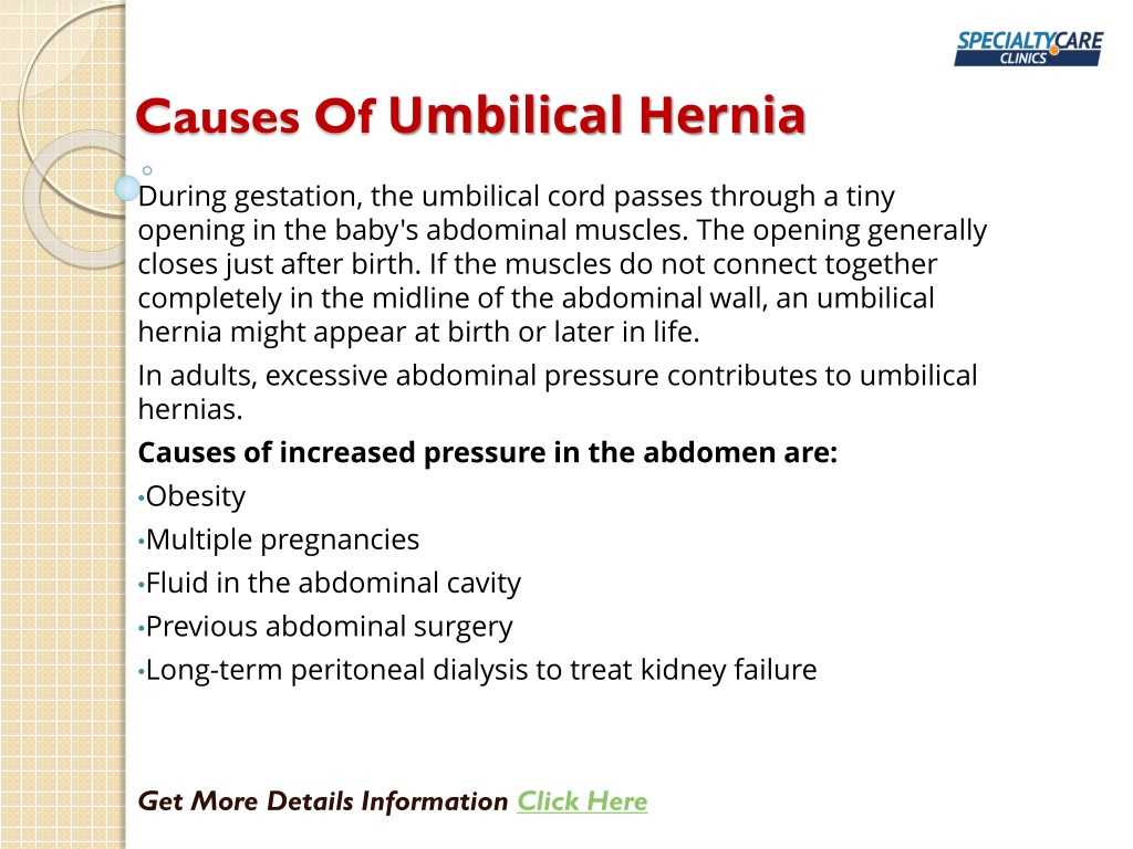 Ppt Umbilical Hernia Symptoms Causes And Treatment Powerpoint