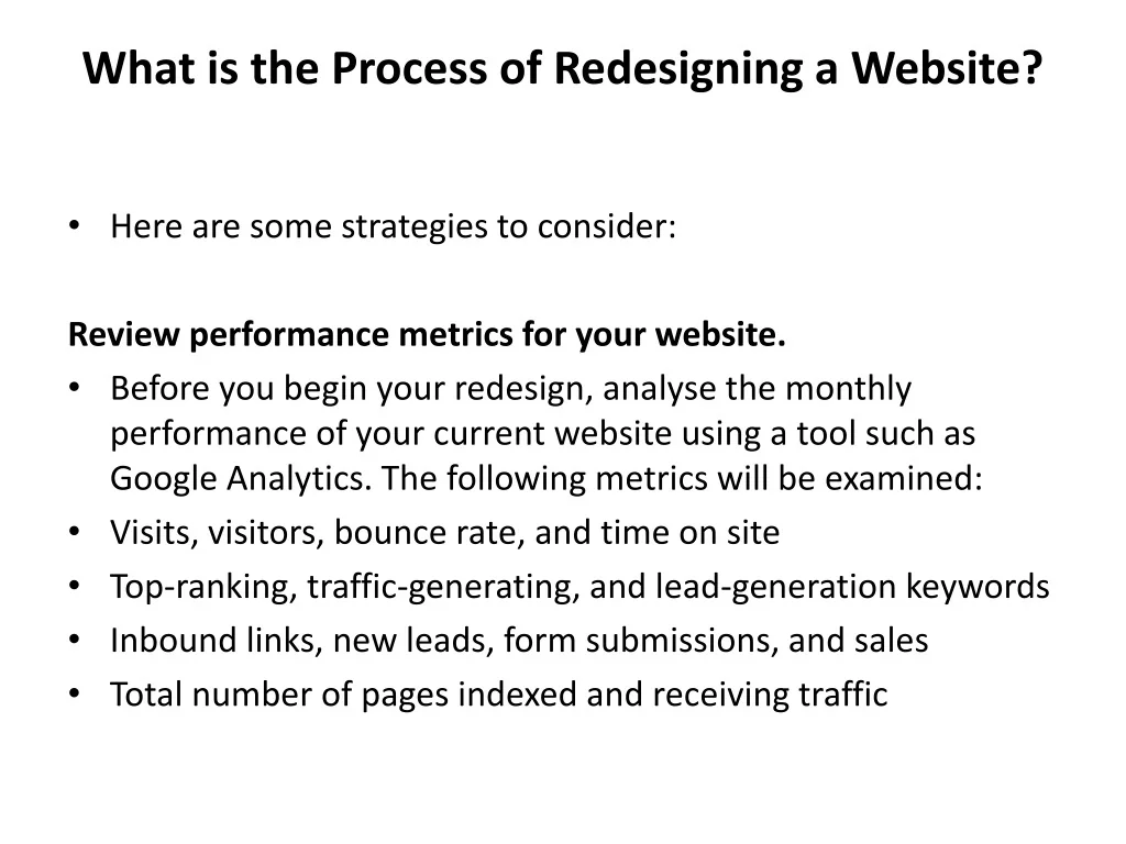 PPT - Practical Guide to Developing a Website Re-design Strategy ...