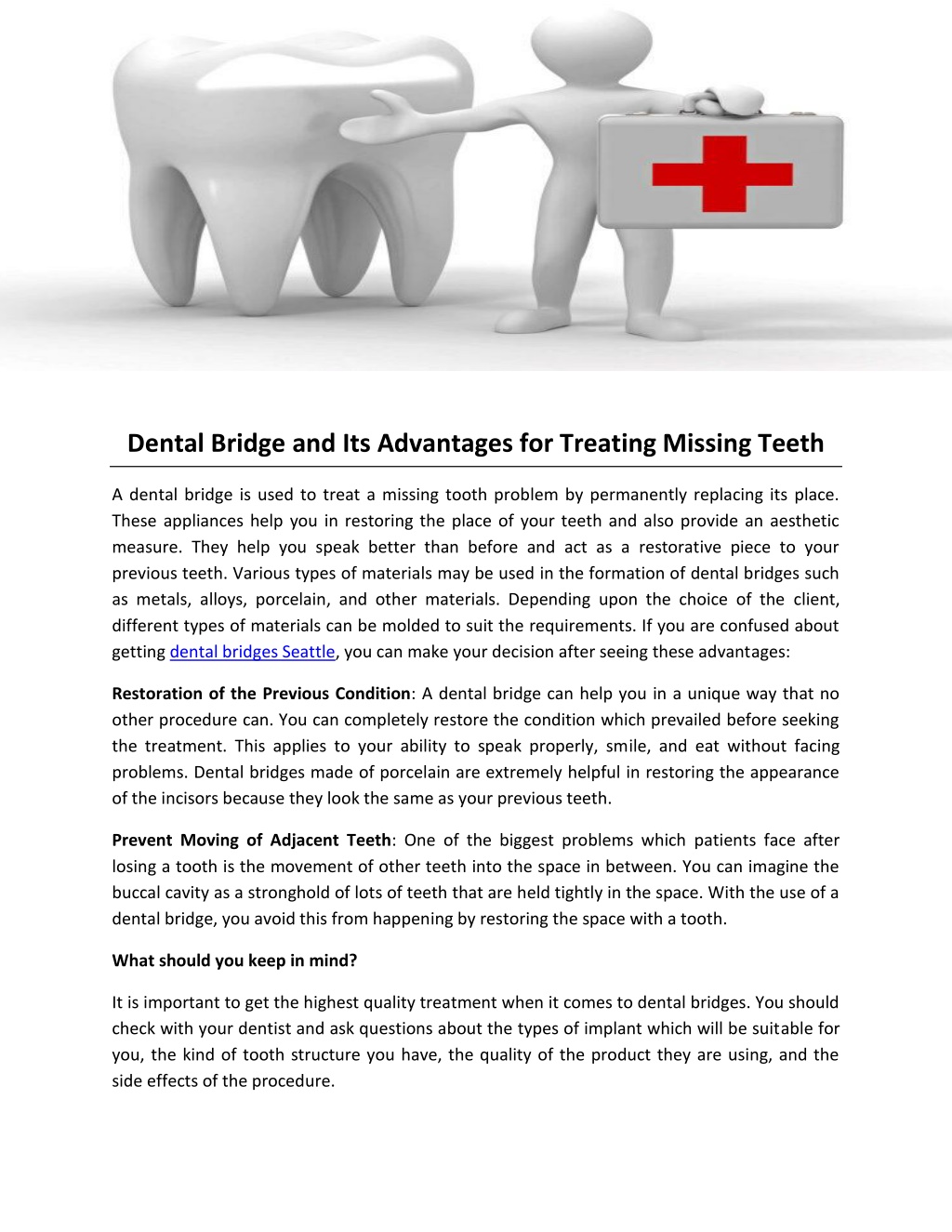 PPT - Dental Bridge And Its Advantages For Treating Missing Teeth ...