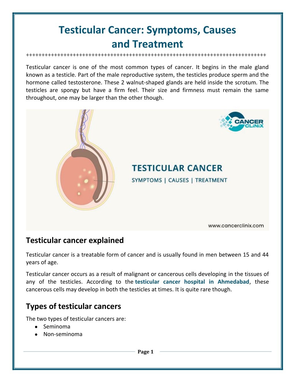 Ppt Testicular Cancer Symptoms Causes And Treatment Powerpoint Presentation Id11102047 9925