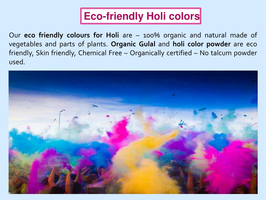 holi presentation eco friendly