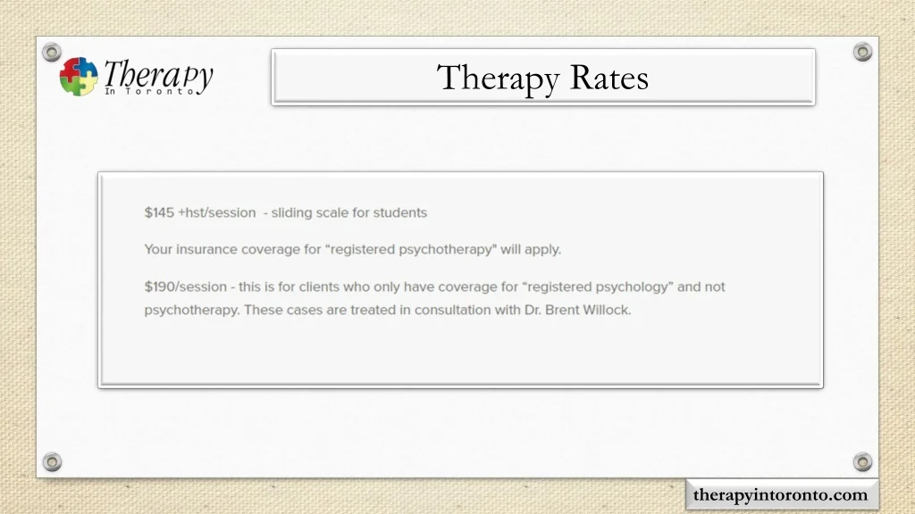 Therapy Rates Table PPT - Best Child Therapy Services Toronto PowerPoint Presentation, free ...