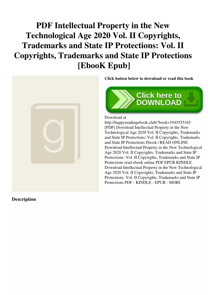 PPT PDF Intellectual Property in the New Technological Age 2020 Vol