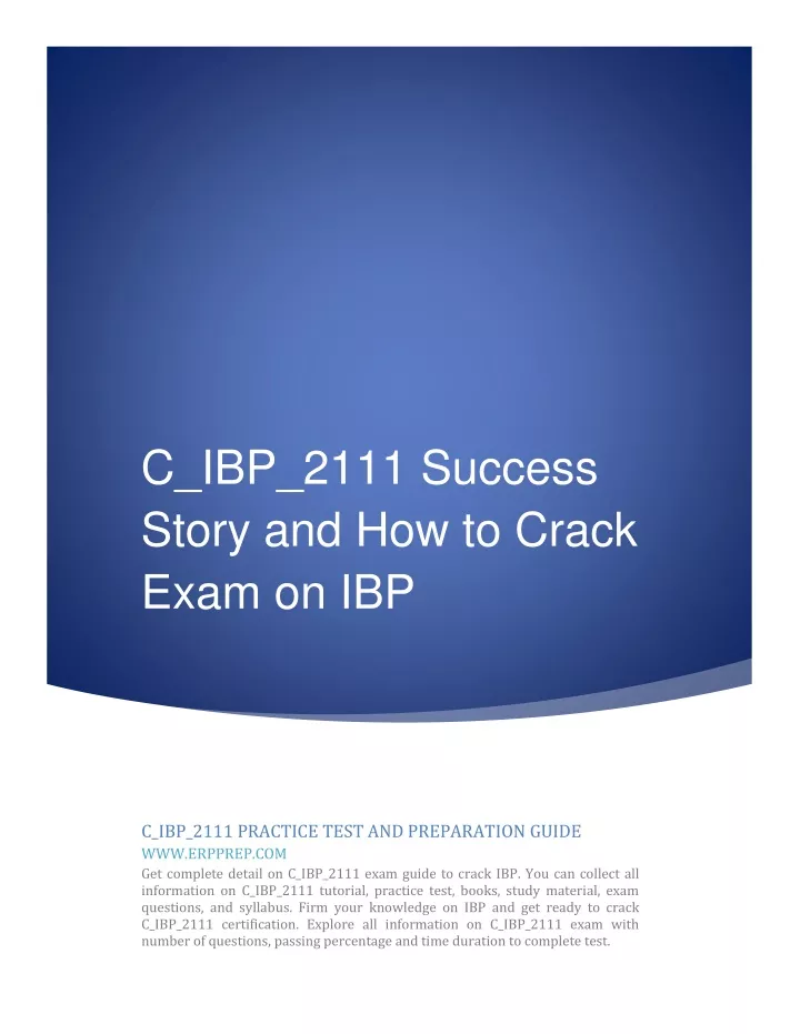 C_IBP_2205 PDF Testsoftware