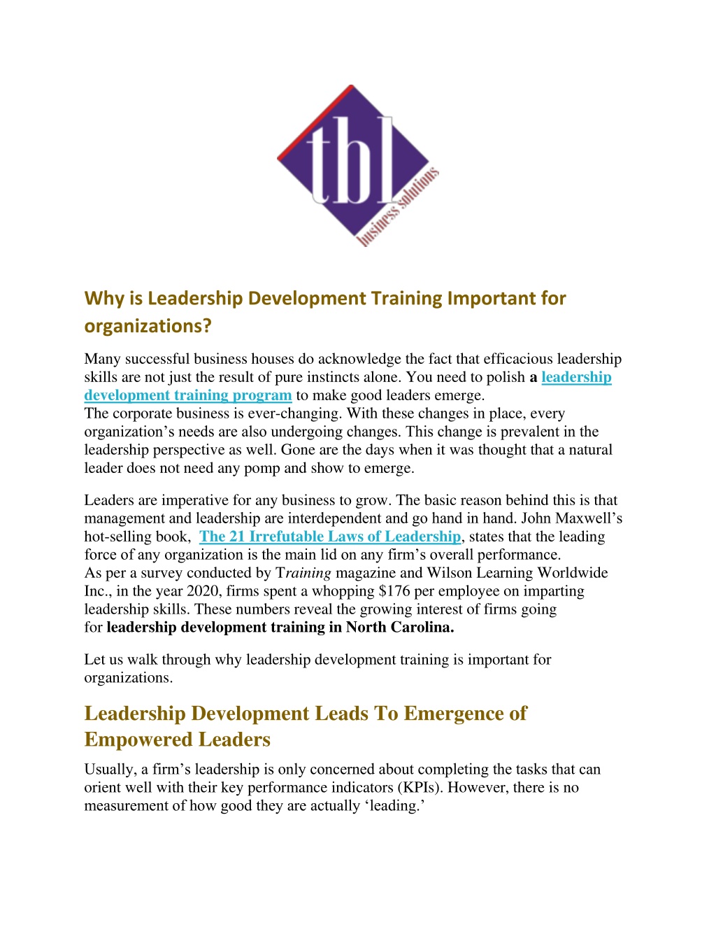 PPT - Why Is Leadership Development Training Important For ...