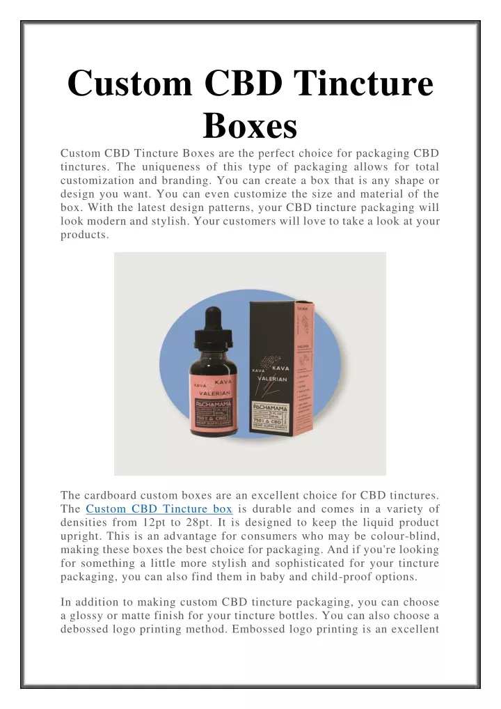 PPT - Custom CBD Tincture Boxes PowerPoint Presentation, Free Download ...