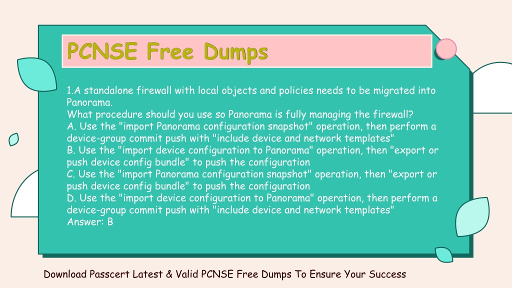 Latest PCNSE Dumps Ppt