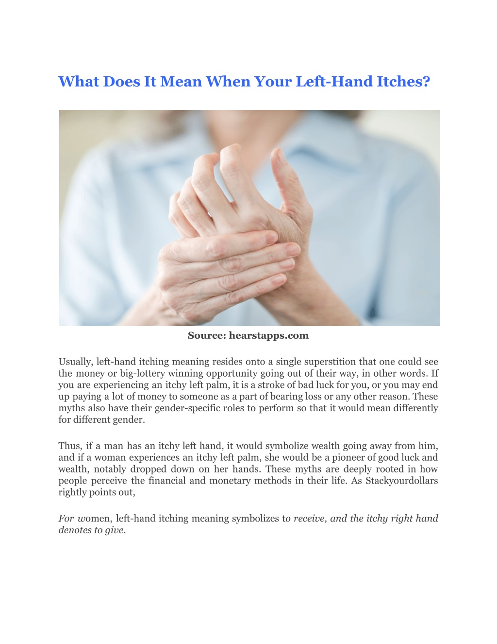 PPT Left Hand Itching Meaning_ a Health Concern or Just a Myth