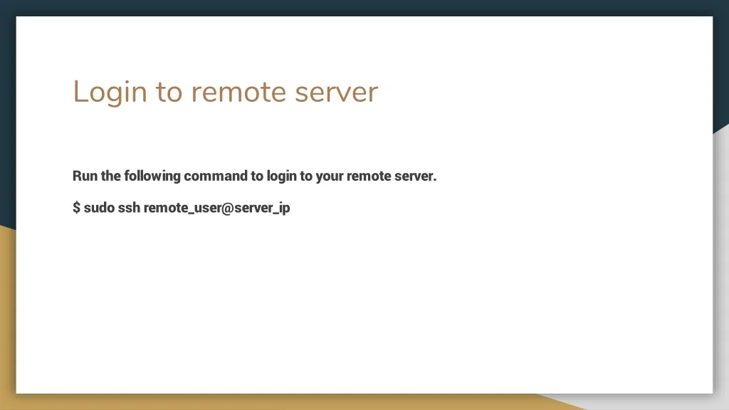 PPT - How To Setup SSH Passwordless Login PowerPoint Presentation, free ...