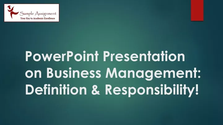 presentation management definition