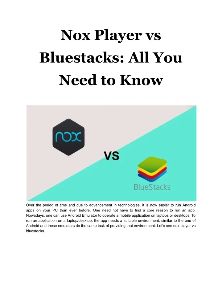PPT - Nox Player vs Bluestacks_ All You Need to Know (1) PowerPoint