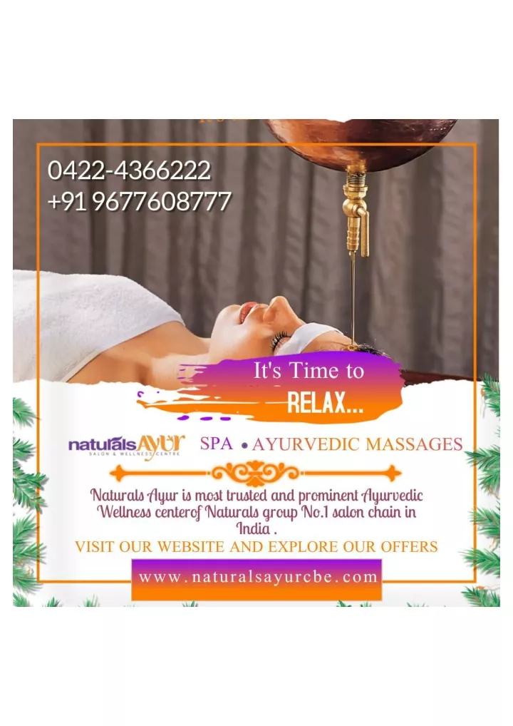 PPT - Ayurvedic Massage Centre in Coimbatore - Naturals Coimbatore ...