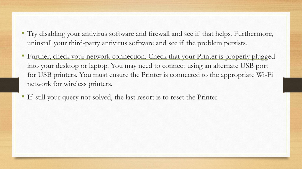 Ppt why my printer is not responding powerpoint presentation free