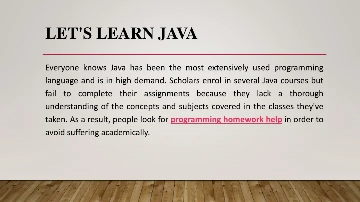 PPT - Let's learn Java PowerPoint Presentation, free download - ID:11113169