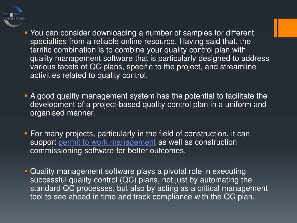 PPT - Reasons Why Every Project Needs a Quality Control Plan PowerPoint ...