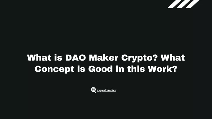 what is dao maker crypto