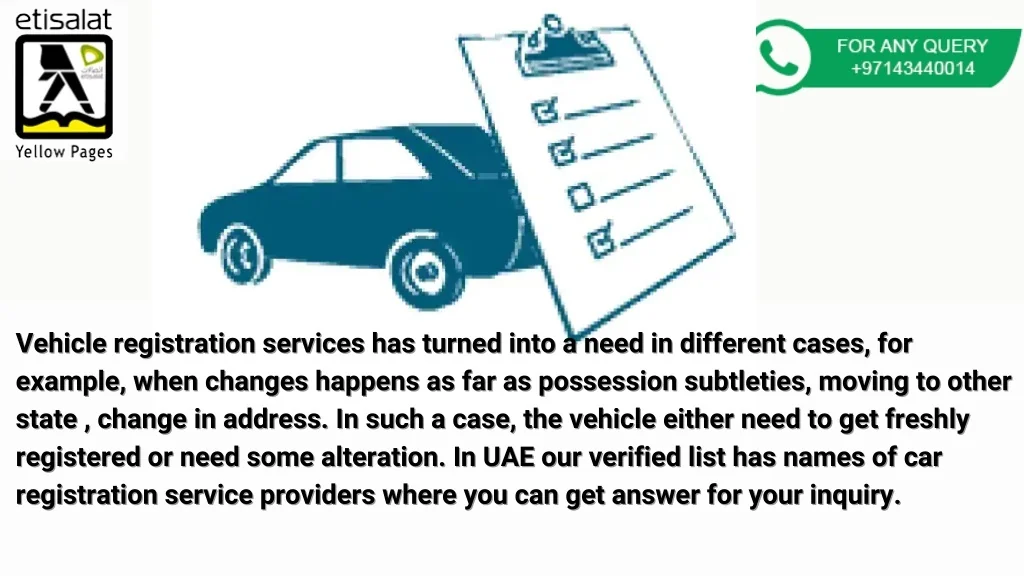 PPT Vehicle Registration Renewal Services Provider in UAE PowerPoint