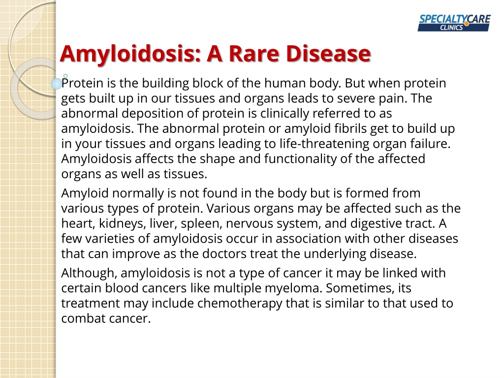 Ppt Amyloidosis Causes Symptoms Treatment And Diagnosis Powerpoint Presentation Id11114561 1850